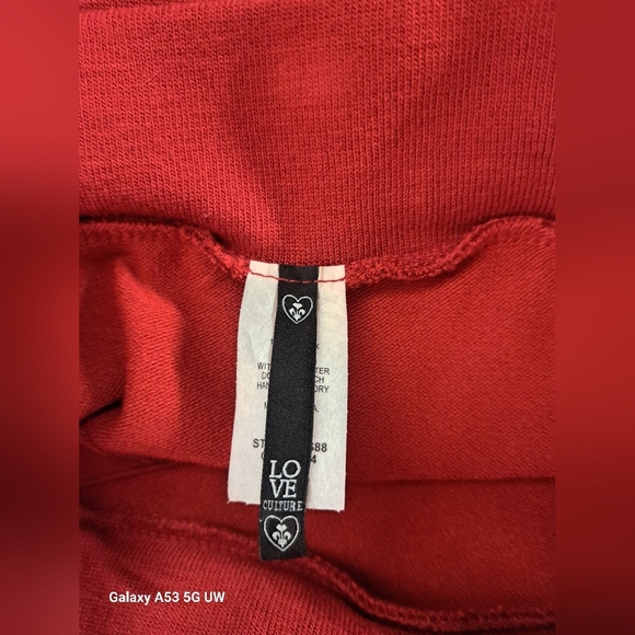 Love Culture Red Knit Mini Skirt Stretch Bodycon Form Fitted S - Picture 3 of 5